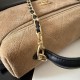 Replica fedele Borsa da viaggio Chanel 26P con catena AP5186 scamosciata marrone Imitazione Outlet