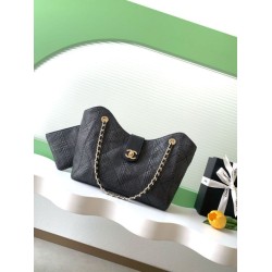 Replica fedele Borsa shopping Chanel 2026 rafia intrecciata AS6090 albicocca Imitazione Outlet