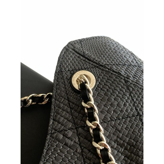 Replica fedele Borsa shopping Chanel 2026 rafia intrecciata AS6090 albicocca Imitazione Outlet