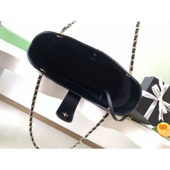 Replica fedele Borsa shopping Chanel 2026 rafia intrecciata AS6090 albicocca Imitazione Outlet