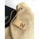Replica fedele Borsa shopping Chanel 2026 rafia intrecciata AS6090 Nero Imitazione Outlet