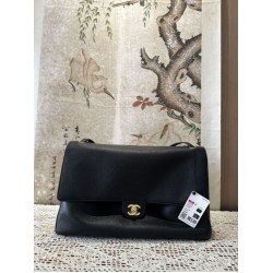 Replica fedele Borsa Chanel Souplissimo Maxi Flap AS6233 Nera Imitazione Outlet