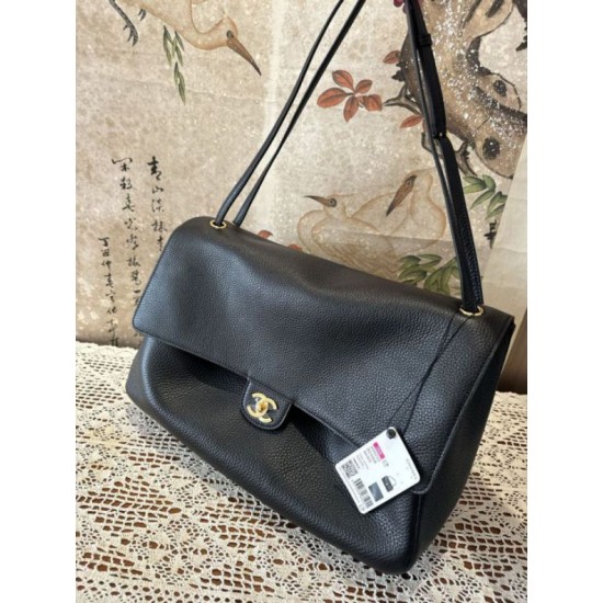 Replica fedele Borsa Chanel Souplissimo Maxi Flap AS6233 Nera Imitazione Outlet