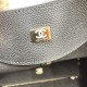 Replica fedele Borsa shopping Chanel piccola/grande AS6095/AS6090 con pochette nera Imitazione Outlet