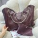 Replica fedele Borsa shopping Chanel piccola/grande AS6095/AS6090 con pochette Borgogna Imitazione Outlet