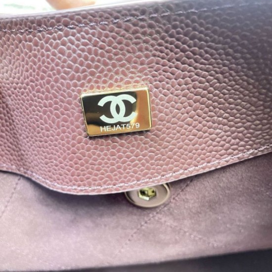 Replica fedele Borsa shopping Chanel piccola/grande AS6095/AS6090 con pochette Borgogna Imitazione Outlet