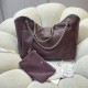 Replica fedele Borsa shopping Chanel piccola/grande AS6095/AS6090 con pochette Borgogna Imitazione Outlet