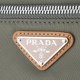 Replica fedele Pochette da viaggio Prada nylon/pelle saffiano oliva Imitazione Outlet