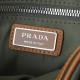 Replica fedele Pochette da viaggio Prada nylon/pelle saffiano oliva Imitazione Outlet