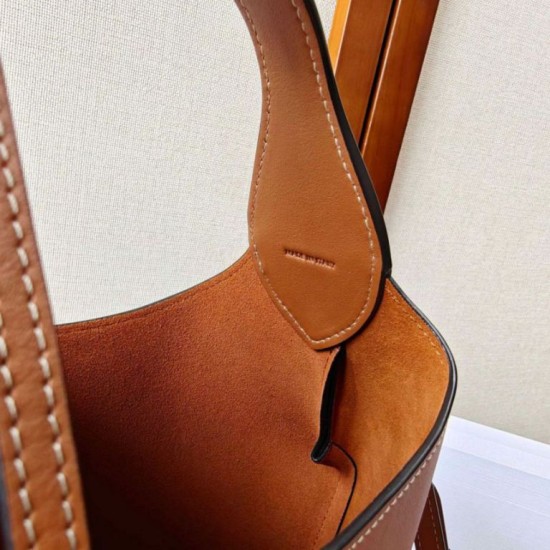 Replica fedele Borsa a tracolla Celine Small Teen Hobo con portamonete marrone Imitazione Outlet