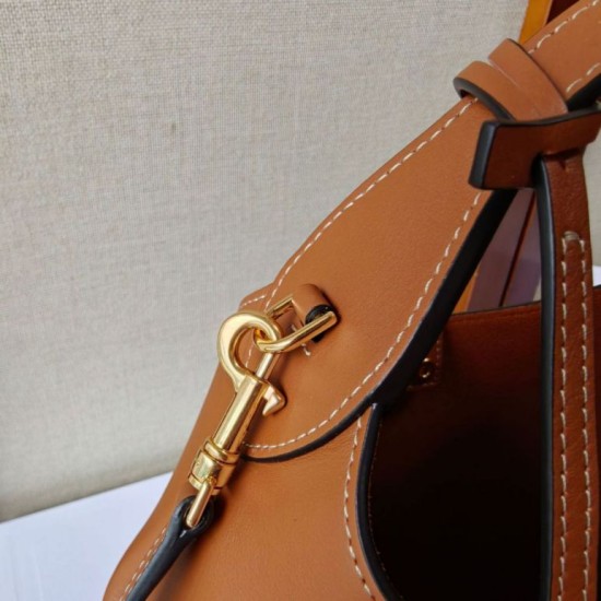 Replica fedele Borsa a tracolla Celine Small Teen Hobo con portamonete marrone Imitazione Outlet