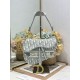 Replica fedele Borsa a tracolla Dior Saddle Oblique ricamata grigia Imitazione Outlet