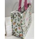 Replica fedele Borsa tote Dior Book multicolore con ricamo Daisy Garden e manico rosa Imitazione Outlet