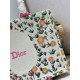 Replica fedele Borsa tote Dior Book multicolore con ricamo Daisy Garden e manico rosa Imitazione Outlet