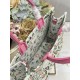 Replica fedele Borsa tote Dior Book multicolore con ricamo Daisy Garden e manico rosa Imitazione Outlet