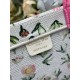 Replica fedele Borsa tote Dior Book multicolore con ricamo Daisy Garden e manico rosa Imitazione Outlet