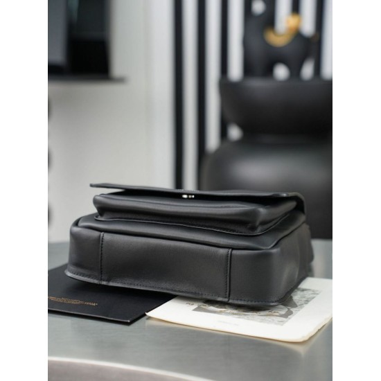 Replica fedele Borsa a tracolla piccola YSL Saint Laurent Niki Besace Nero Imitazione Outlet
