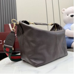 Replica fedele Borsa a tracolla grande Gucci Brera 866938 Caffè Imitazione Outlet