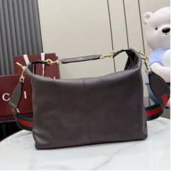 Replica fedele Borsa a tracolla grande Gucci Brera 866938 Caffè Imitazione Outlet