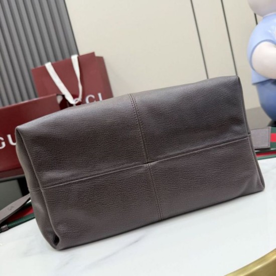 Replica fedele Borsa a tracolla grande Gucci Brera 866938 Caffè Imitazione Outlet