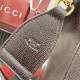Replica fedele Borsa a tracolla grande Gucci Brera 866938 Caffè Imitazione Outlet