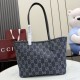 Replica fedele Borsa tote piccola Gucci Tribeca 875236 GG denim blu Imitazione Outlet