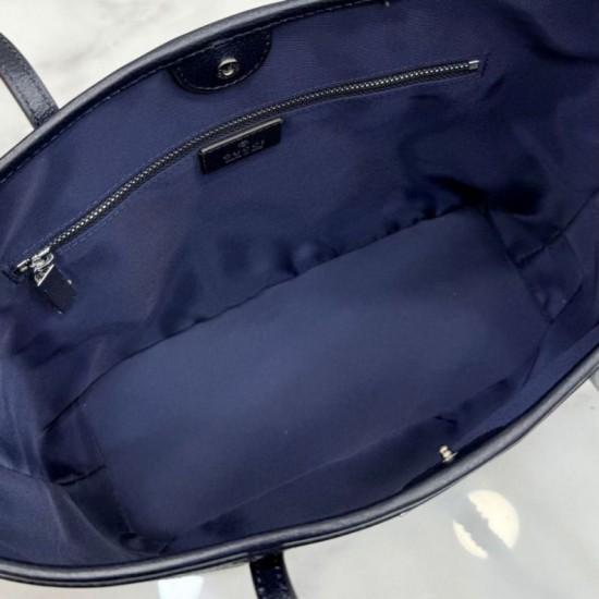 Replica fedele Borsa tote piccola Gucci Tribeca 875236 GG denim blu Imitazione Outlet