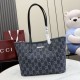 Replica fedele Borsa tote piccola Gucci Tribeca 875236 GG denim blu Imitazione Outlet
