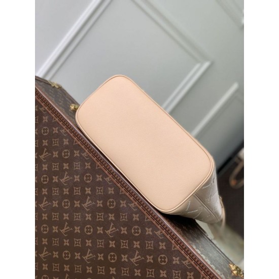 Replica fedele Borsa tote Louis Vuitton M29486 Neverfull MM ricamata marrone Imitazione Outlet