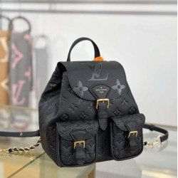 Replica fedele Zaino LV modello M47072 con chip MB163c premium Nero Imitazione Outlet