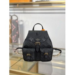 Replica fedele Zaino LV modello M47072 con chip MB163c premium Nero Imitazione Outlet