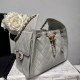 Replica Perfetta Borsa a secchiello Chanel AS5293 Hobo con coulisse Bianco-verde Imitazione Outlet