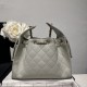 Replica Perfetta Borsa a secchiello Chanel AS5293 Hobo con coulisse Bianco-verde Imitazione Outlet