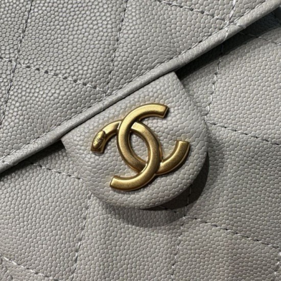 Replica Perfetta Borsa a secchiello Chanel AS5293 Hobo con coulisse Bianco-verde Imitazione Outlet