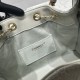 Replica Perfetta Borsa a secchiello Chanel AS5293 Hobo con coulisse Bianco-verde Imitazione Outlet