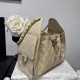 Replica Perfetta Borsa a secchiello Chanel Hobo con coulisse AS5293 Beige Imitazione Outlet