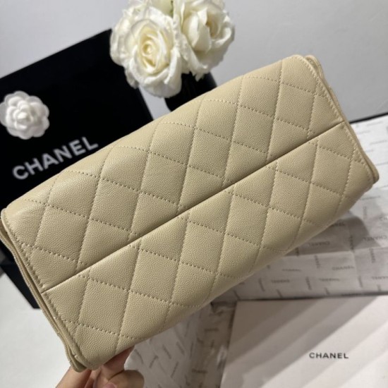 Replica Perfetta Borsa a secchiello Chanel Hobo con coulisse AS5293 Beige Imitazione Outlet