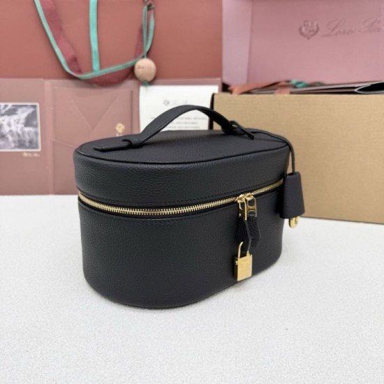 Replica Perfetta Borse Trousse extra Loro Piana 8262 nero Imitazione Outlet