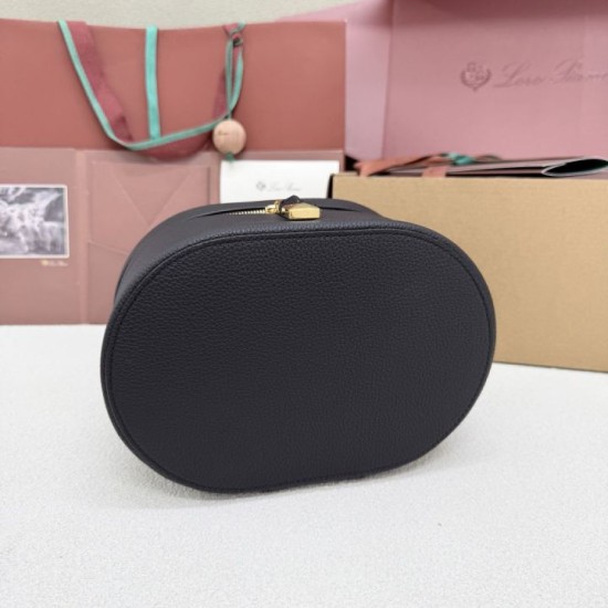 Replica Perfetta Borse Trousse extra Loro Piana 8262 nero Imitazione Outlet