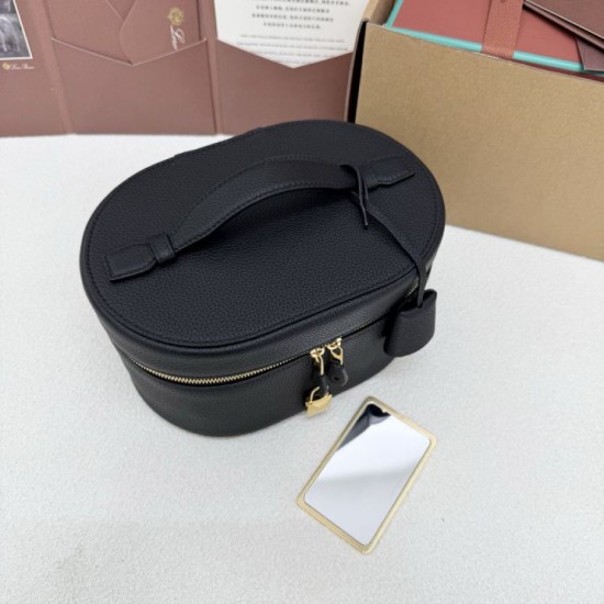 Replica Perfetta Borse Trousse extra Loro Piana 8262 nero Imitazione Outlet