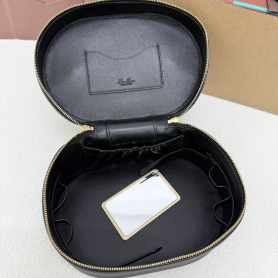Replica Perfetta Borse Trousse extra Loro Piana 8262 nero Imitazione Outlet