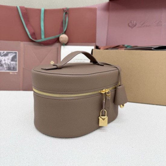 Replica Perfetta Borsa Loro Piana Extra Vanity Case Frassino roccioso Imitazione Outlet
