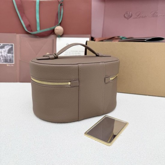 Replica Perfetta Borsa Loro Piana Extra Vanity Case Frassino roccioso Imitazione Outlet