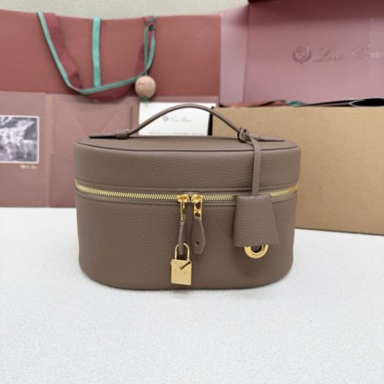 Replica Perfetta Borsa Loro Piana Extra Vanity Case Frassino roccioso Imitazione Outlet