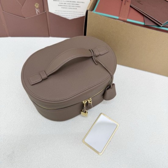 Replica Perfetta Borsa Loro Piana Extra Vanity Case Frassino roccioso Imitazione Outlet