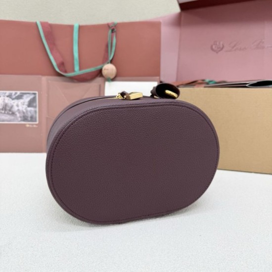 Replica Perfetta Borsa Loro Piana Extra Vanity Case Borgogna Imitazione Outlet