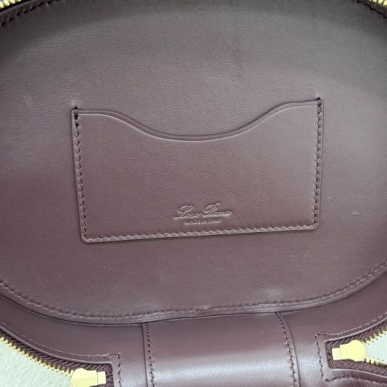 Replica Perfetta Borsa Loro Piana Extra Vanity Case Borgogna Imitazione Outlet