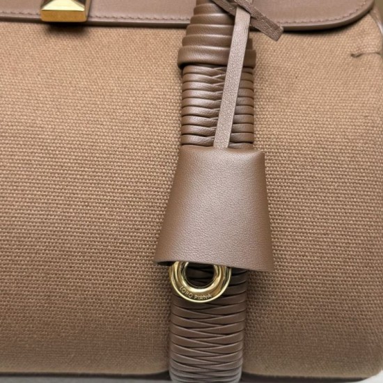 Replica Perfetta Borsa tote Loro Piana Loom L25/L32 marrone Imitazione Outlet