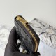 Replica Perfetta Portafoglio con cerniera Dior Lady Dior Voyageur nero Imitazione Outlet