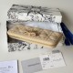 Replica Perfetta Portafoglio con cerniera Dior Lady Dior Voyageur albicocca Imitazione Outlet